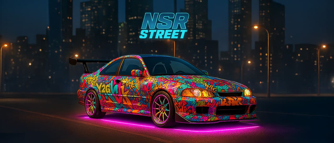 NSR Street Car Racing gameplay screenshot showing key features and visual style