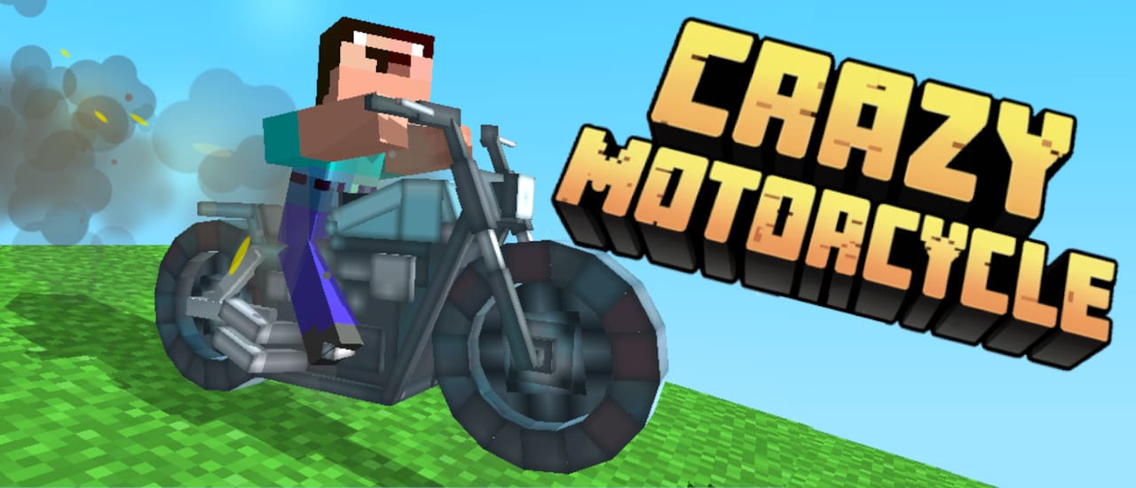 Crazy Motorcycle gameplay screenshot showing key features and visual style